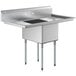 A Regency stainless steel commercial sink with two drainboards and one compartment.