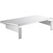 A white metal drop down side tray for ServIt steam tables.