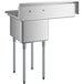 A Regency stainless steel one compartment sink with a left drainboard.