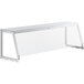A white rectangular ServIt Sneeze Guard with a clear surface.