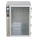 A white metal Alto-Shaam hot pizza holding cabinet with a glass door.