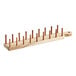 An American Metalcraft Acacia Wood taco holder with 8 compartments.