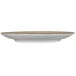 An International Tableware Rotana wheat porcelain plate with a brown rim.