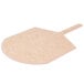 An American Metalcraft natural wood pizza peel with a long handle.