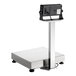 A stainless steel receiving scale with a 14 by 12 inch platform and a 16 inch tower, designed for weighing items up to 30 pounds.