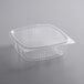 A clear plastic Choice RPET deli container with a lid.