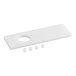 A white rectangular plastic tray with holes and small round bumpers.