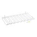 A chrome wire bar glass rack with 9 slots, measuring 18 by 36 inches.