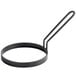 a black round pan with a handle