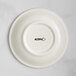 a white plate with black text