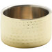 An American Metalcraft gold hammered stainless steel bowl.