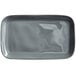 An American Metalcraft storm gray rectangular melamine plate.