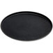 An American Metalcraft speckled black and white melamine plate with a black rim.