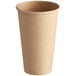 An Economy 16 oz. Kraft paper cold cup on a white background.