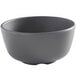 An American Metalcraft matte grey melamine bouillon cup with a handle.