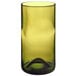 A Fortessa olive green wine tumbler with a black rim.