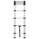 A white Cosco aluminum ladder with black pinch-free locking mechanisms.