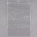 A LK Packaging clear plastic food bag with a seal top and hole.