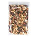 A LK Packaging plastic resealable bag of nuts and raisins with a hang hole.