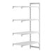 A white Cambro Camshelving® Premium add on unit with shelves.