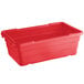 A red plastic Choice meat lug.