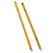 A yellow fiberglass ladder section with two handles.