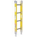 a yellow ladder with a long metal rod