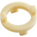 A white plastic ring with two holes.