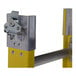 A yellow metal base section for a Bauer 333 Series sectional ladder with 2-way shoes.