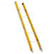 A yellow Bauer fiberglass ladder with two handles.