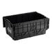 A black plastic Choice stackable chafer storage box.