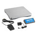 A grey AvaWeigh pizza scale with a wireless digital display and a power cord.