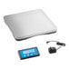 A white AvaWeigh digital scale with a black base and a wireless digital display.
