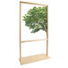 A Whitney Brothers wooden partition with a tree on it.