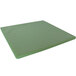 A green mat on a white background.