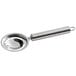 A stainless steel Choice egg separator with a handle.