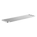 A stainless steel Regency top shelf for keg racks with two shelves.