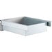 A Steelton metal drawer with a stainless steel front.