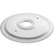 A white circular metal blade with holes in it.
