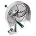 A circular metal Garde ROTOSLICE with green handles.