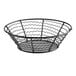 An American Metalcraft black wire basket with a wavy design.