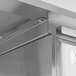 A Regency stainless steel triple-stacked drawer set with a metal surface.