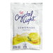 A white Crystal Light lemonade packet with blue text and a lemon on it.