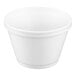 A white 6 oz. foam food container.
