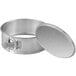 A round metal Choice aluminum springform cake pan.