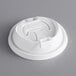 A white plastic Dart ThermoGuard lid with a reclosable tab.