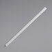 A white EcoChoice PLA straw in a clear plastic wrapper on a gray surface.
