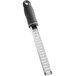 A Choice stainless steel handheld shaver with a black non-slip handle and a blade.