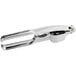 A silver stainless steel Choice garlic press with a white background.