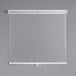 A white frame and curtain for an air curtain merchandiser.